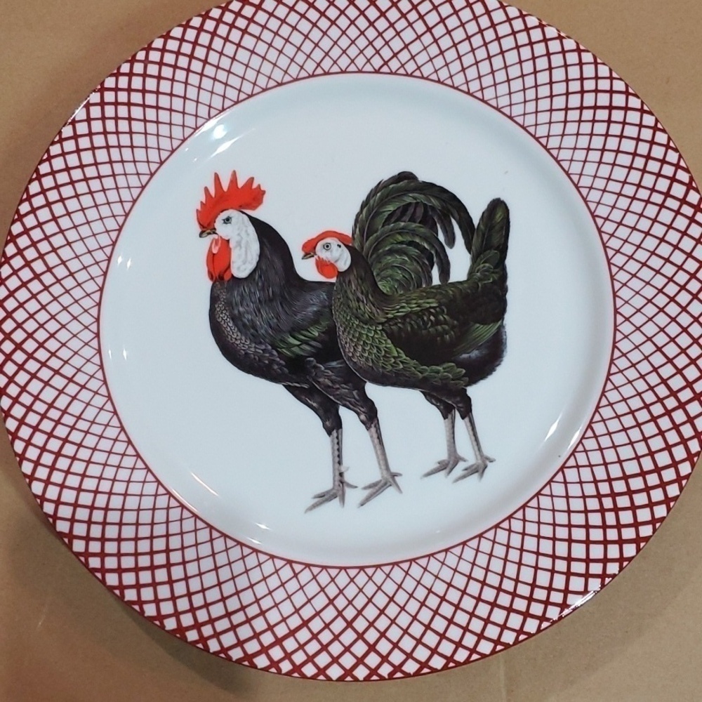 Haldon Group Devonshire rooster plate red and black